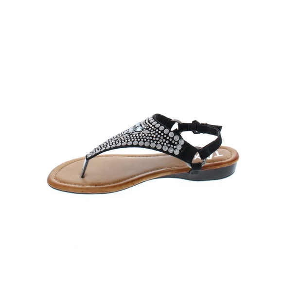 Zara Black and Brown Sandals with Beaded Elegance - Picture 9 of 10